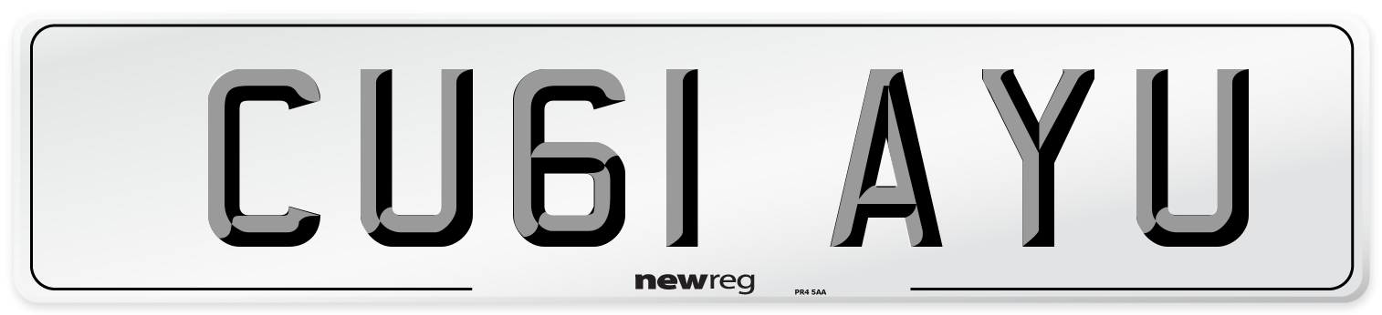 CU61 AYU Number Plate from New Reg
